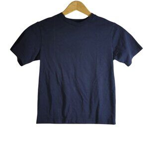 Cherokee Boys T Shirt Blue Small Short Sleeve Crew Neck Cotton Solid Layer